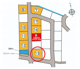 富山市千成町、土地の間取り画像です