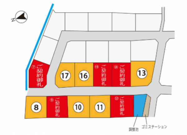 富山市千成町、土地の間取り画像です