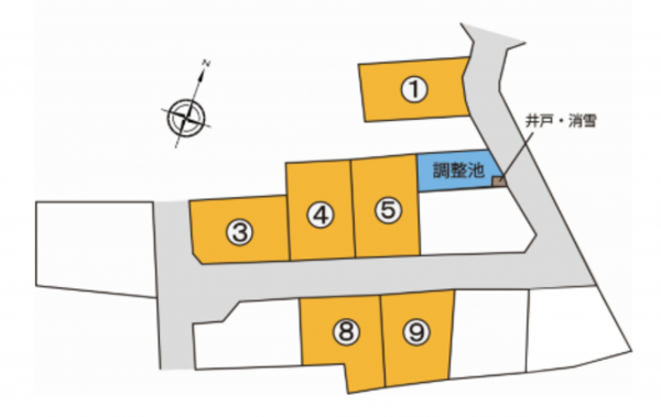 富山市本郷町、土地の間取り画像です
