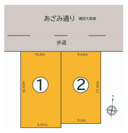 富山市大泉東町、土地の間取り画像です