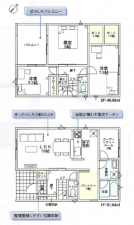 富山市山室、新築一戸建ての間取り画像です
