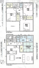 富山市金代、新築一戸建ての間取り画像です