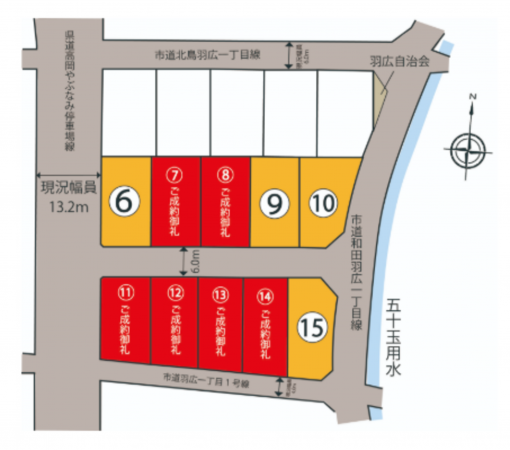 高岡市羽広、土地の間取り画像です