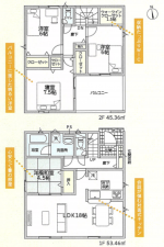 富山市森、新築一戸建ての間取り画像です