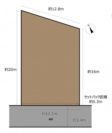 富山市蓮町、土地の間取り画像です