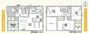 高岡市戸出町、新築一戸建ての間取り画像です