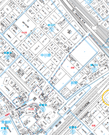 滑川市辰野、新築一戸建ての地図画像です