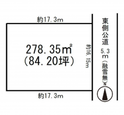 富山市婦中町袋、土地の間取り画像です