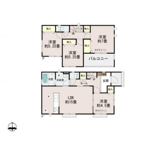 高岡市駅南2丁目、新築一戸建ての間取り画像です