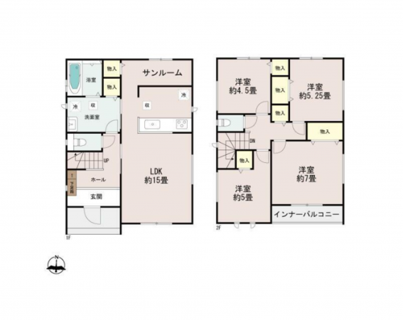 高岡市駅南3丁目、新築一戸建ての間取り画像です