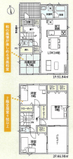 滑川市上小泉、新築一戸建ての間取り画像です
