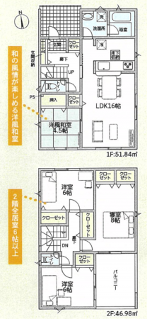 滑川市上小泉、新築一戸建ての間取り画像です