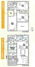 滑川市上小泉、新築一戸建ての間取り画像です