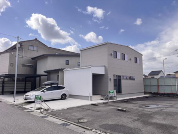 富山市栄町、新築一戸建ての外観画像です