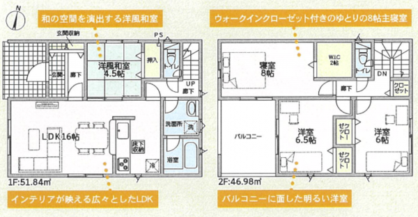 富山市小杉、新築一戸建ての間取り画像です