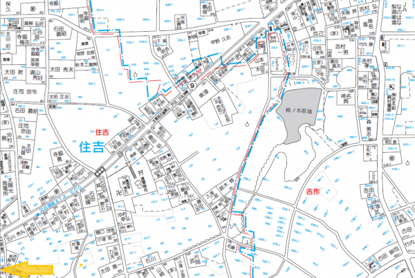 富山市住吉、中古一戸建ての地図画像です