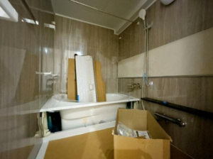 富山市城川原、マンションの風呂画像です