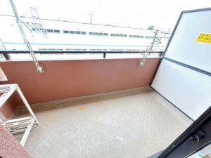 富山市城川原、マンションのバルコニー画像です