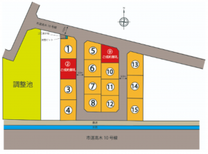 富山市高木西、土地の間取り画像です