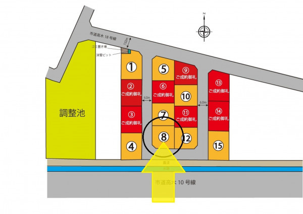 富山市高木西、土地の間取り画像です