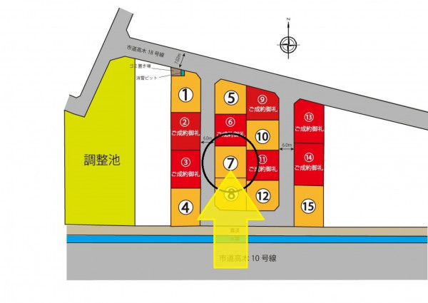 富山市高木西、土地の間取り画像です