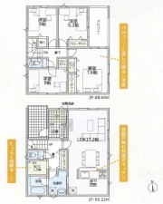 高岡市清水町、新築一戸建ての間取り画像です