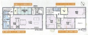 高岡市中川園町、新築一戸建ての間取り画像です