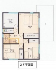 富山市上二杉、新築一戸建ての間取り画像です