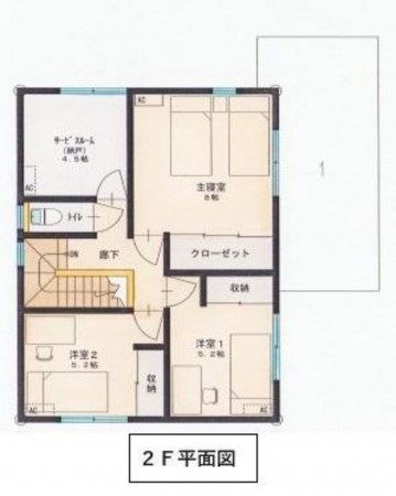 富山市上二杉、新築一戸建ての間取り画像です