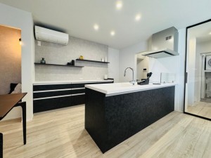 富山市中島、新築一戸建てのキッチン画像です