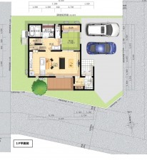 富山市下大久保、新築一戸建ての間取り画像です