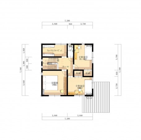 富山市下大久保、新築一戸建ての間取り画像です
