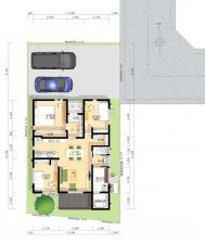 富山市大泉、新築一戸建ての間取り画像です