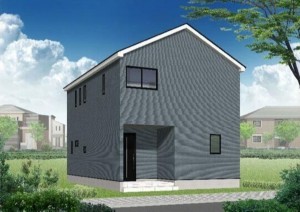 富山市常盤台、新築一戸建ての外観画像です