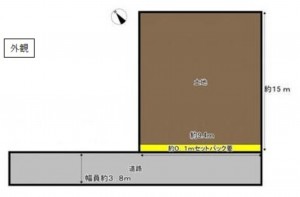 富山市五福、土地の間取り画像です