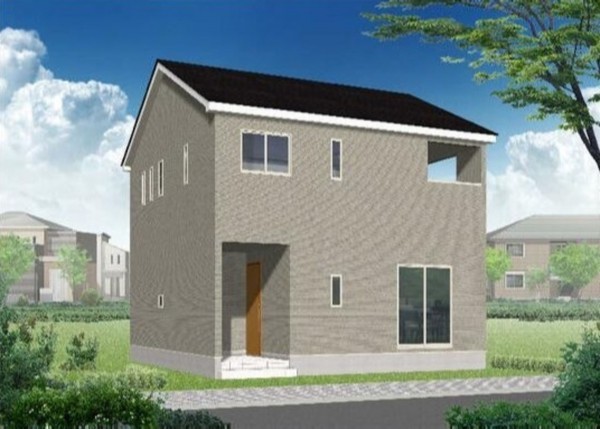 富山市下大久保、新築一戸建ての外観画像です