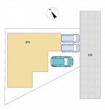 射水市緑町、中古一戸建ての駐車場画像です