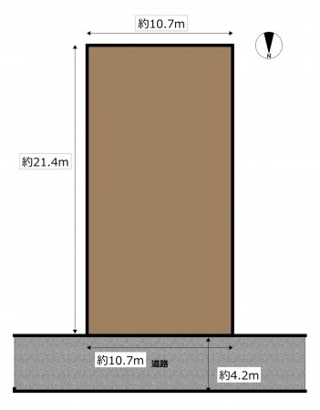 富山市蓮町、土地の間取り画像です