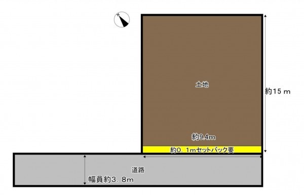 富山市五福、土地の間取り画像です