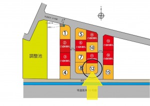 富山市高木西、土地の間取り画像です