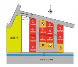 富山市高木西、土地の間取り画像です