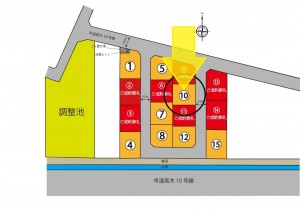 富山市高木西、土地の間取り画像です