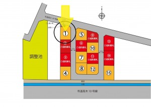 富山市高木西、土地の間取り画像です