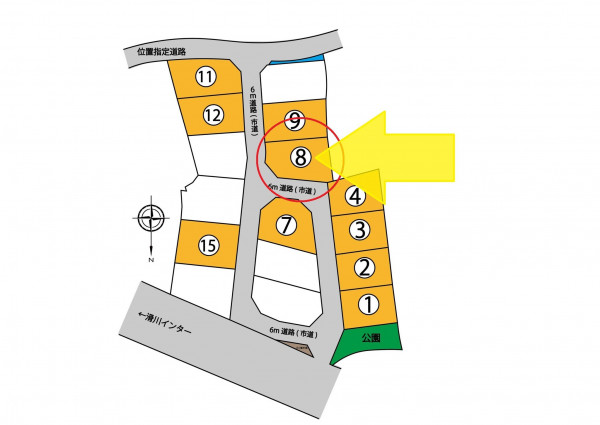 滑川市上小泉、土地の間取り画像です