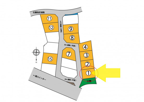 滑川市上小泉、土地の間取り画像です