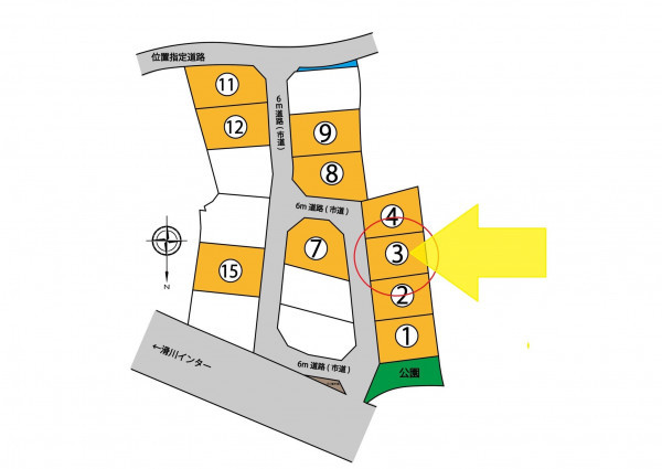 滑川市上小泉、土地の間取り画像です