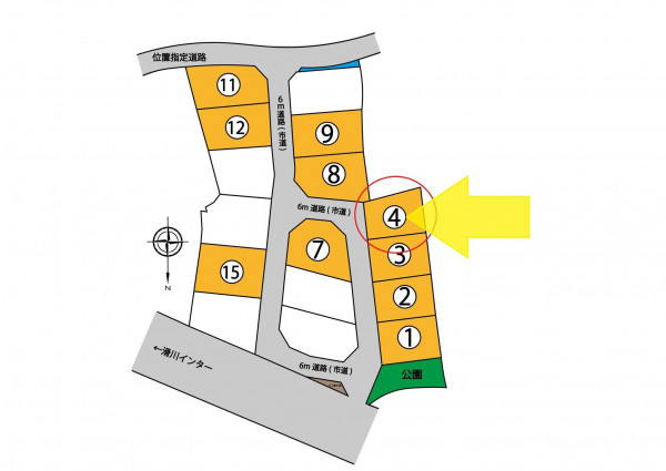 滑川市上小泉、土地の間取り画像です