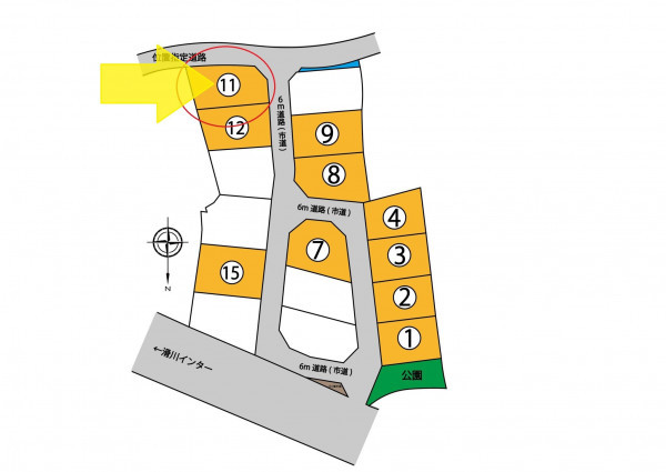 滑川市上小泉、土地の間取り画像です
