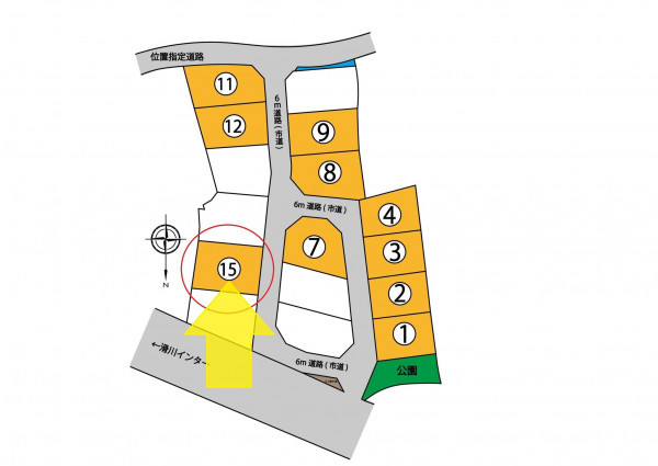 滑川市上小泉、土地の間取り画像です