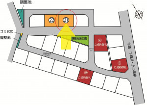 滑川市沖田新、土地の間取り画像です